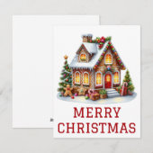 Gingerbrei House Weihnachtskarte Feiertagskarte (Vorne/Hinten)