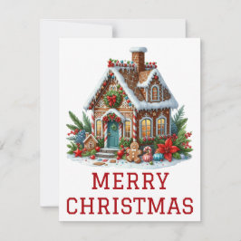 Gingerbrei House Weihnachtskarte Feiertagskarte