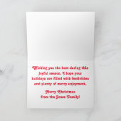 Gingerbrei House Weihnachtskarte Feiertagskarte (Innenseite)