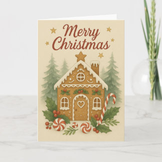 Gingerbrei House Weihnachtskarte Karte