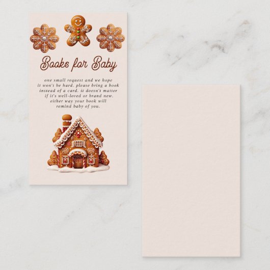 Gingerbrei House Weihnachtskochbücher für Baby Begleitkarte (Vorne/Hinten)