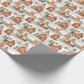 Gingerbrei House Weihnachtswrapping Paper Geschenkpapier (Ecke)