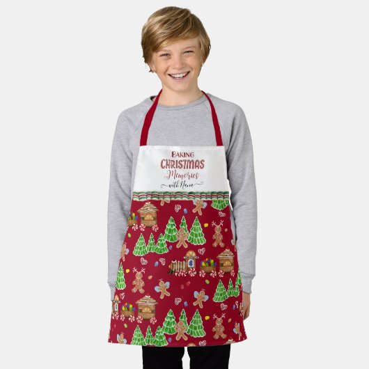 Gingerbrei Man Backen Weihnachtsgebäck Erinnerunge Schürze (Getragen)