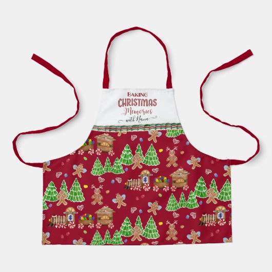 Gingerbrei Man Backen Weihnachtsgebäck Erinnerunge Schürze (Vorderseite)