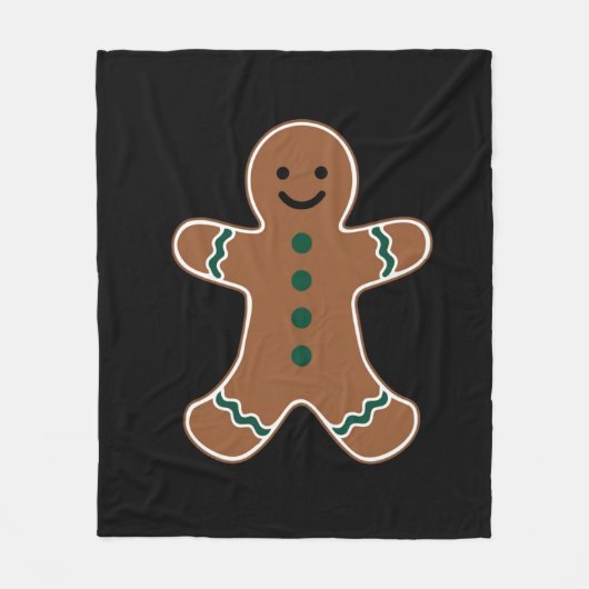 Gingerbrei Man Body Kostüm für Weihnachten Fleecedecke (Vorderseite)