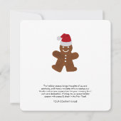 Gingerbrei Man Business Logo Weihnachtskarte (Rückseite)