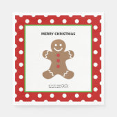 Gingerbrei Man Christmas Personalisiert Serviette (Vorderseite)