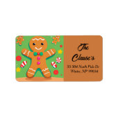 Gingerbrei Man Christmas Return Address Label Adressaufkleber (Vorne)