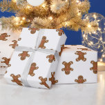 Gingerbrei Man Christmas Wrapping Paper Geschenkpapier<br><div class="desc">Gingerbread Man Weihnachtswrapping Paper. Design von Claudine Boerner mit Akzent geändert aus Foto unter CC0 Lizenz veröffentlicht.</div>