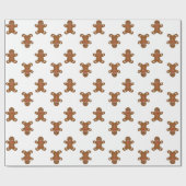 Gingerbrei Man Christmas Wrapping Paper Geschenkpapier (Flach)
