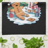 Gingerbrei Man Cookie Ugly Sweater Oh Snap Xmas Geschirrtuch (Gefaltet)