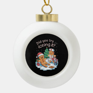 Gingerbrei Man Cookie Ugly Sweater Oh Snap Xmas Keramik Kugel-Ornament