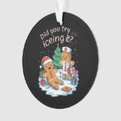 Gingerbrei Man Cookie Ugly Sweater Oh Snap Xmas Ornament (Vorderseite)