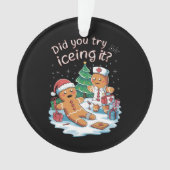 Gingerbrei Man Cookie Ugly Sweater Oh Snap Xmas Ornament (Vorderseite)