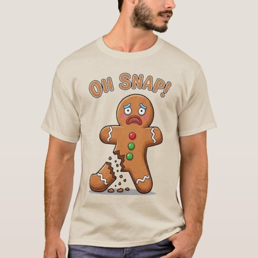 Gingerbrei Man endlich Schnappschuss Weihnachten T-Shirt (Vorderseite)