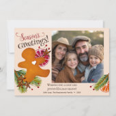 Gingerbrei Man Frohen Festtage Foto Weihnachten (Vorderseite)