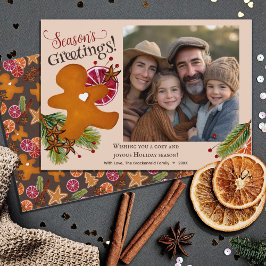 Gingerbrei Man Frohen Festtage Foto Weihnachten