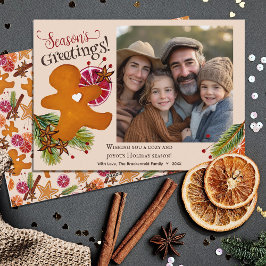 Gingerbrei Man Frohen Festtage Foto Weihnachten