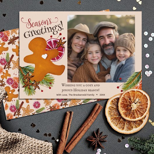 Gingerbrei Man Frohen Festtage Foto Weihnachten