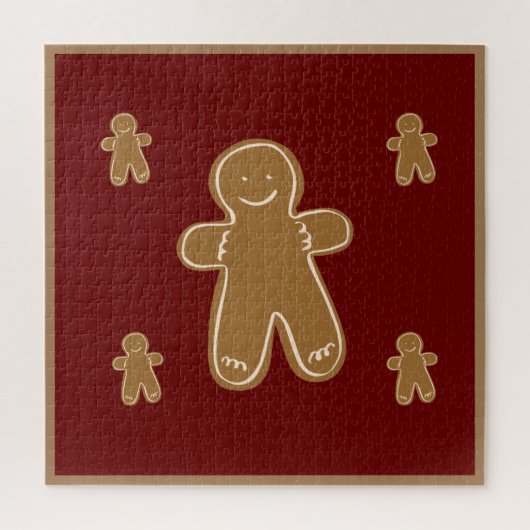 Gingerbrei Man Fun Holiday Weihnachten Puzzle (Vertikal)