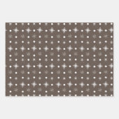 Gingerbrei Man House Weihnachtsschneeflocken Brown Geschenkpapier Set (Vorderseite 3)