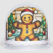 Gingerbrei Man Imitats Festglas Schneekugeln (Vorderseite)