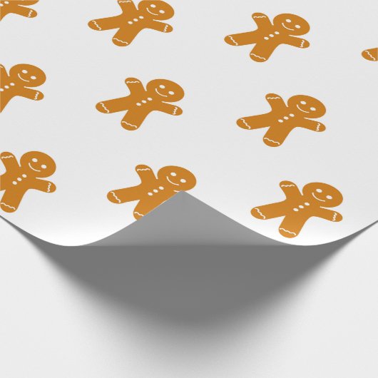 Gingerbrei man Muster Weihnachtswrapping Paper Geschenkpapier (Ecke)