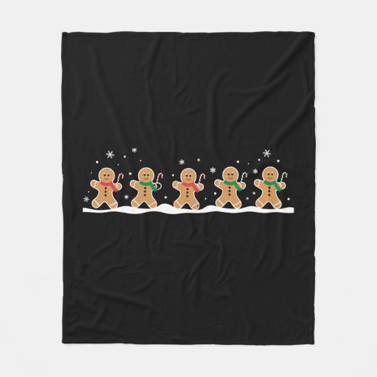Gingerbrei Man Niedlich Weihnachtsbaker Fleecedecke (Vorderseite)