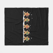 Gingerbrei Man Niedlich Weihnachtsbaker Fleecedecke (Vorderseite (Horizontal))