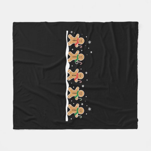 Gingerbrei Man Niedlich Weihnachtsbaker Fleecedecke (Vorderseite (Horizontal))