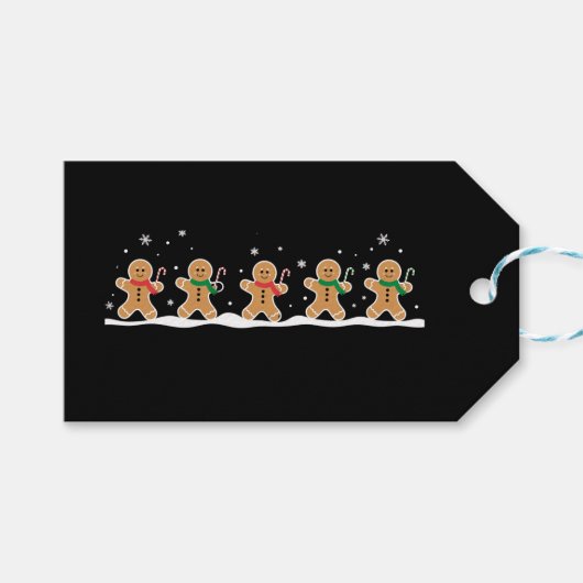 Gingerbrei Man Niedlich Weihnachtsbaker Geschenkanhänger (Vorderseite (Horizontal))
