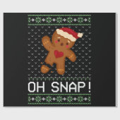 Gingerbrei Man Oh Snap Weihnachten Geschenkpapier (Flach)