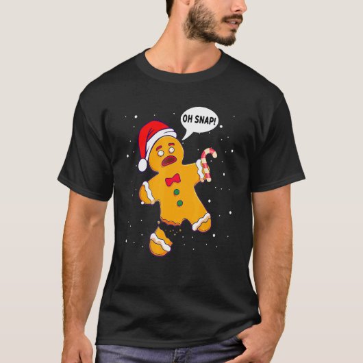 Gingerbrei Man Oh Snap Weihnachtsfamilie Backcoo T-Shirt (Vorderseite)
