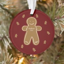 Gingerbrei Man Personalisiert Name Jahr Feiertag