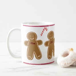 Gingerbrei Man Personalize Name Family Holiday Kaffeetasse