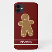 Gingerbrei Man Red Personalisiert Name Niedlich Case-Mate iPhone Hülle (Rückseite)