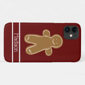 Gingerbrei Man Red Personalisiert Name Niedlich Case-Mate iPhone Hülle (Rückseite (Horizontal))