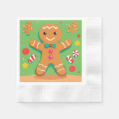 Gingerbrei Man Weihnachtsbuch Napkin Serviette (Vorderseite)