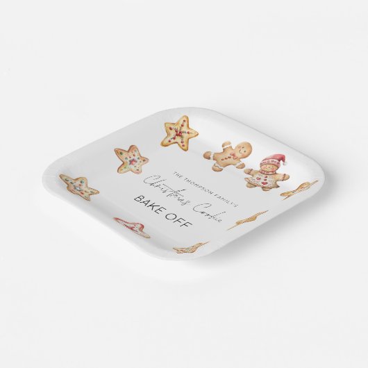 Gingerbrei Man Weihnachtsgebäck vom Party Pappteller (Gewinkelt)