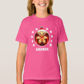 Gingerbrei Mann Weihnachten Personalisierte Kinder T-Shirt (Vorderseite)