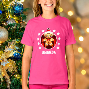 Gingerbrei Mann Weihnachten Personalisierte Kinder T-Shirt