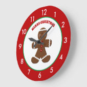 Gingerbrei Mann Weihnachten Personalisierte Uhr (Winkel)
