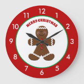 Gingerbrei Mann Weihnachten Personalisierte Uhr (Vorderseite)