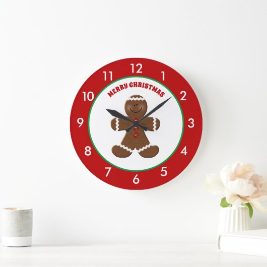 Gingerbrei Mann Weihnachten Personalisierte Uhr (Zuhause)
