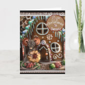 Gingerbrei Maus Sweet Christmas Card Karte (Vorderseite)
