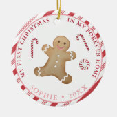 Gingerbrei Mein erstes Weihnachtsmädchen-Adoption- Keramik Ornament (Vorne)