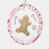 Gingerbrei Mein erstes Weihnachtsmädchen-Adoption- Keramik Ornament (Links)
