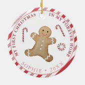Gingerbrei Mein erstes Weihnachtsmädchen-Adoption- Keramik Ornament (Hinten)