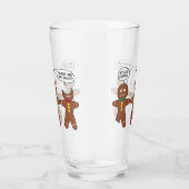 Gingerbrei Mein Leg Hurts Spaß Beer Glas (Rechts)