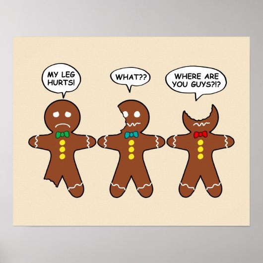 Gingerbrei Mein Leg Hurts Spaß Value Poster (Vorne)